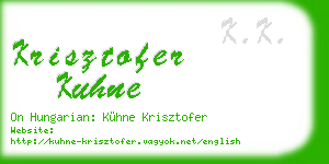 krisztofer kuhne business card